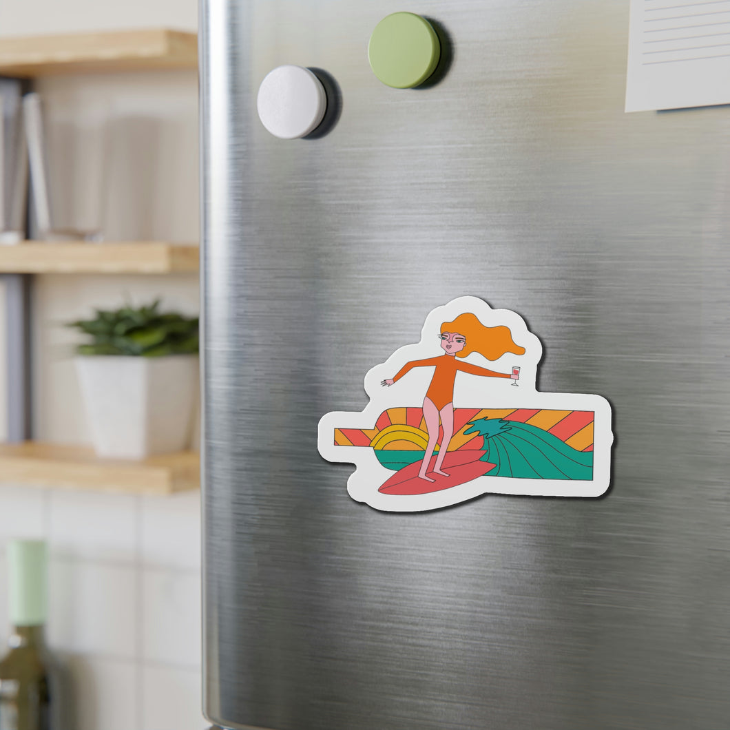Wine Surfer Magnet